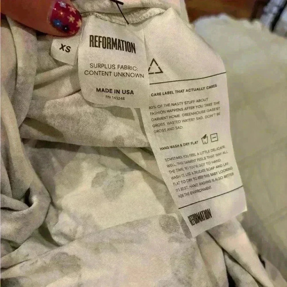 Reformation Floral Print Midi Length Dress Size: XS - Picture 5 of 7